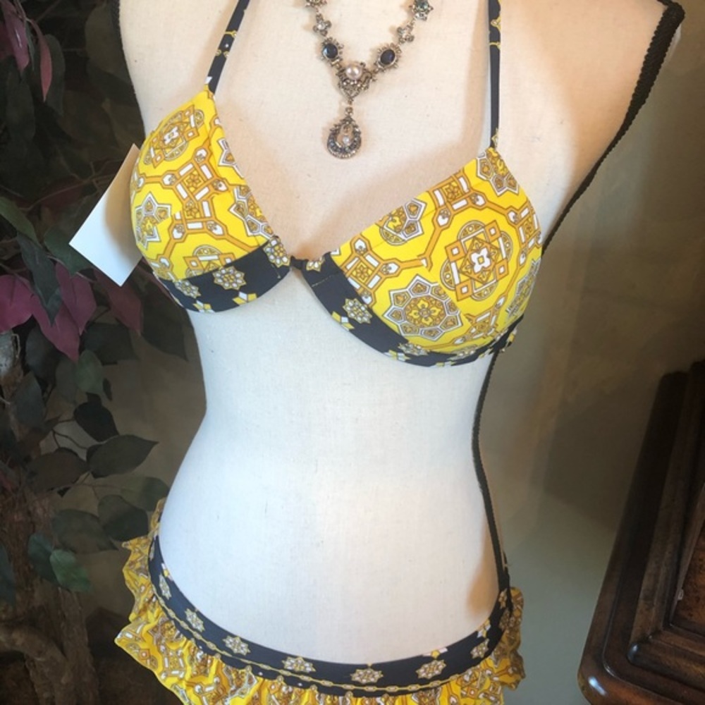 Monogram Ruffle Bikini - Picture 7 of 12